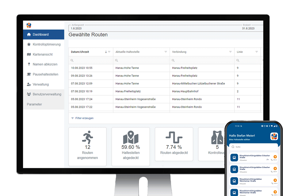 Prüfernavi Dashboard Desktop